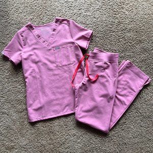 Chalk Pink FIGS set - XXS top, XS bottom